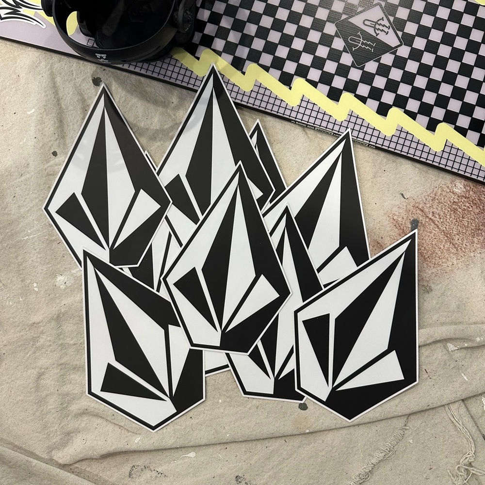 Volcom stickers 9” decal snowboard skateboard spitfire forum burton vans dc